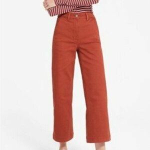 EVERLANE | The Wide Leg Crop, Burnt Sienna, Size 4